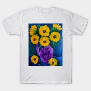 Sunflower In a purple jug T-Shirt